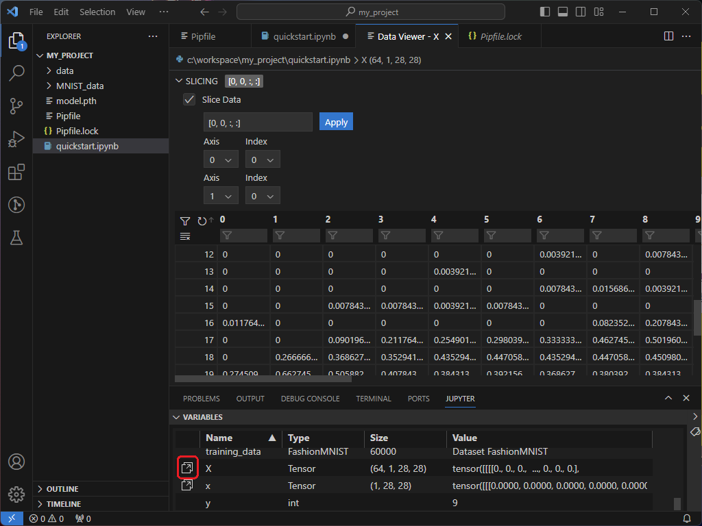 data viewer